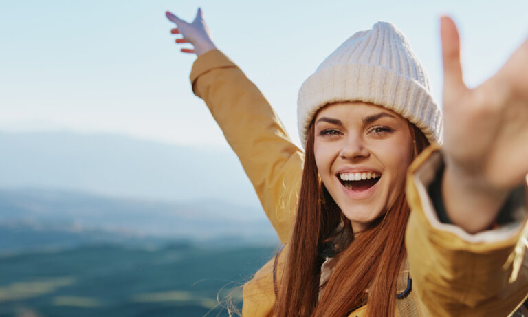 Happy woman in nature